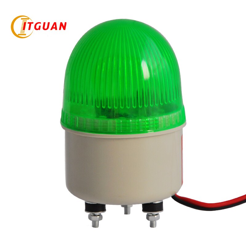 LTE-5071 Groene LED Mini 1W Waarschuwingslampje Met Bout Bodem Alarm Licht Emergency Beacon Lamp Knipperlicht 12V 24V Rood Groen