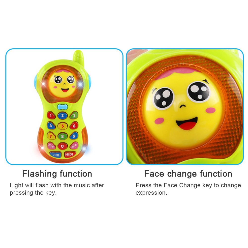Elektronische Baby Muziek Mobiele Telefoon Speelgoed Mobiele Telefoon Speelgoed Kleurrijke Muzikale Mobiel Enlightment Speelgoed Willekeurige Kleur