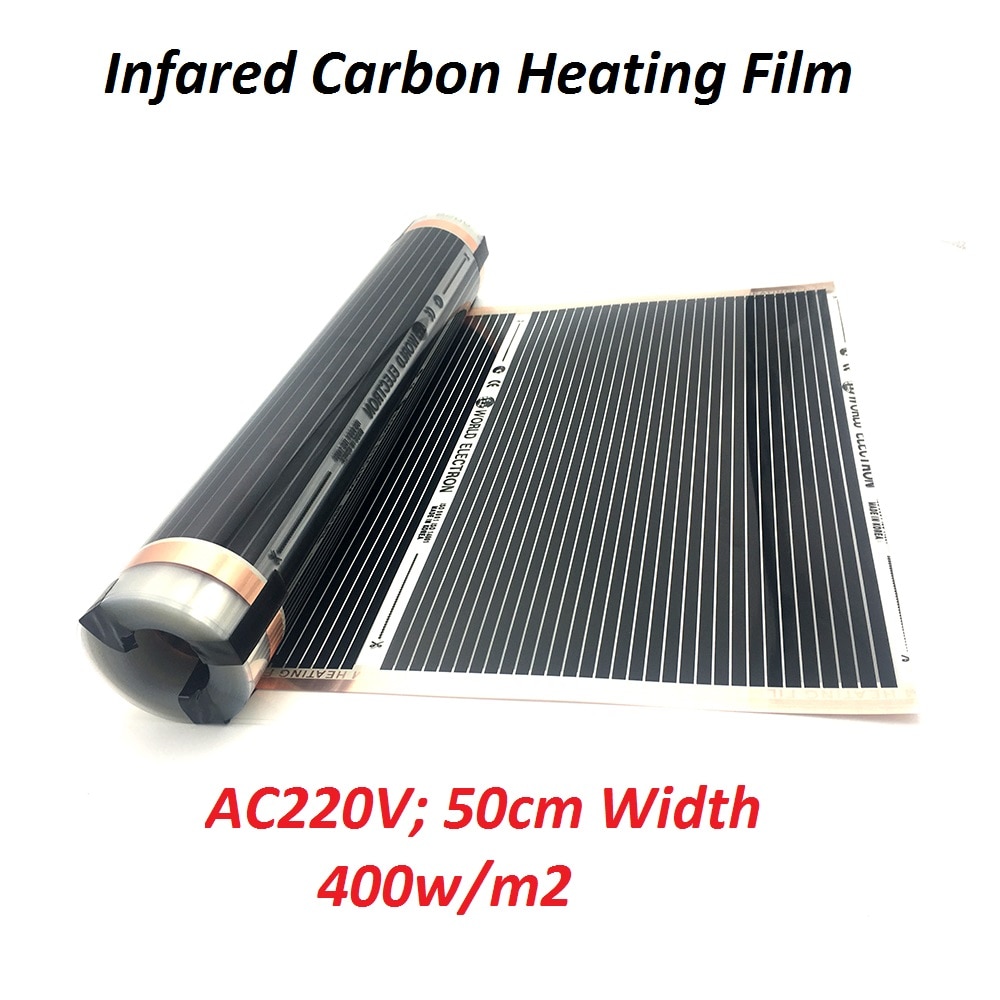 400w/m2 Infrared Carbon Underfloor Heating Film AC220V Warm Floor Mat