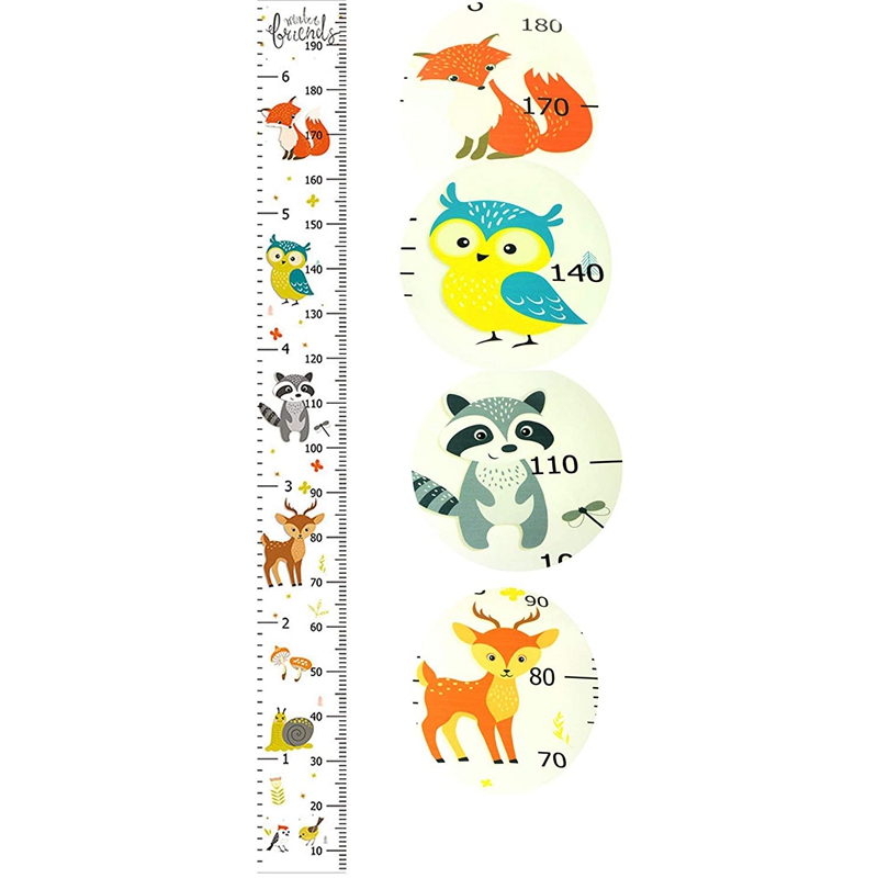 Height Chart For Kids Canvas Wall Hanging Growth Chart Nursery Height Measuring Ruler For Baby Bedroom Decoration