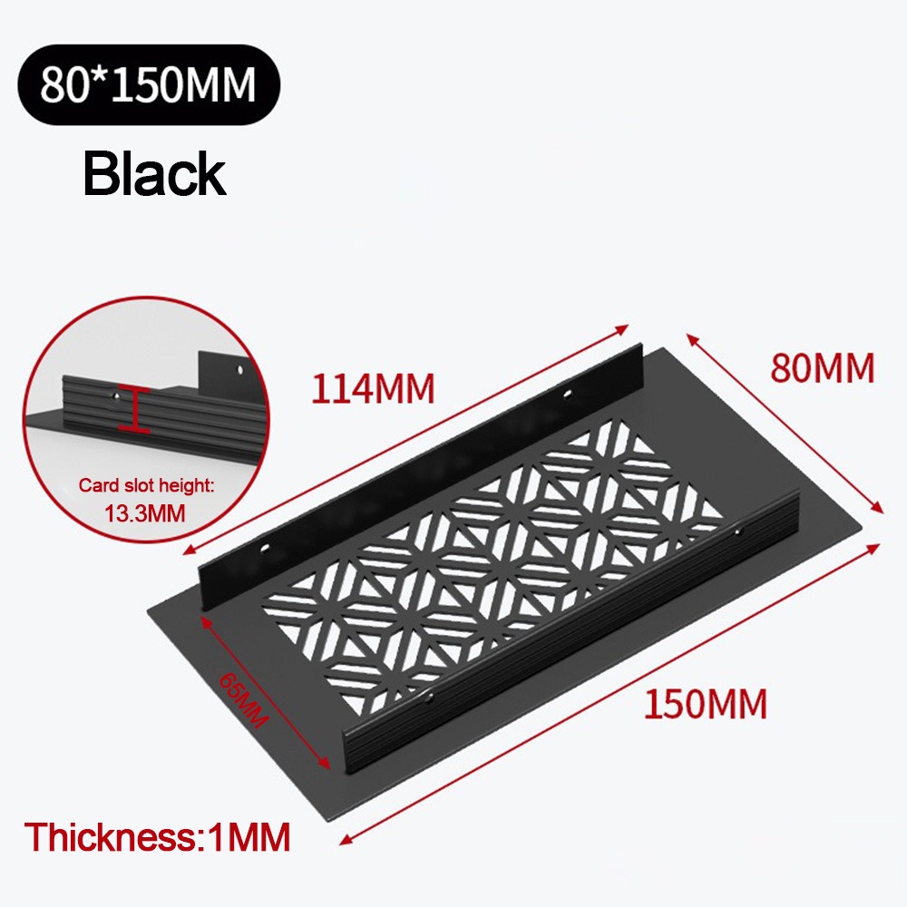 Aluminium ventilatieopeningen Cover Louvre Rechthoek Ventilatierooster Cover 50/80cm Breed Ademend Mesh Gat Ornamenten: Blauw