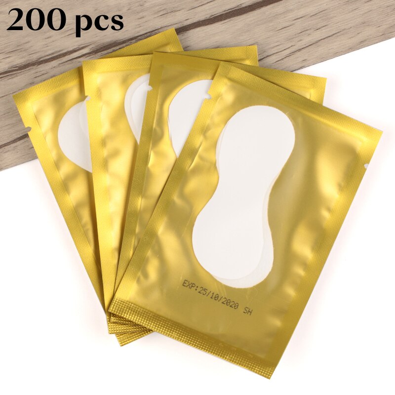 200Pairs Wimper Extension Papier Patches Hydrogel Gel Pads Pluizende Geënt Valse Wimpers Benodigdheden Make Gereedschap