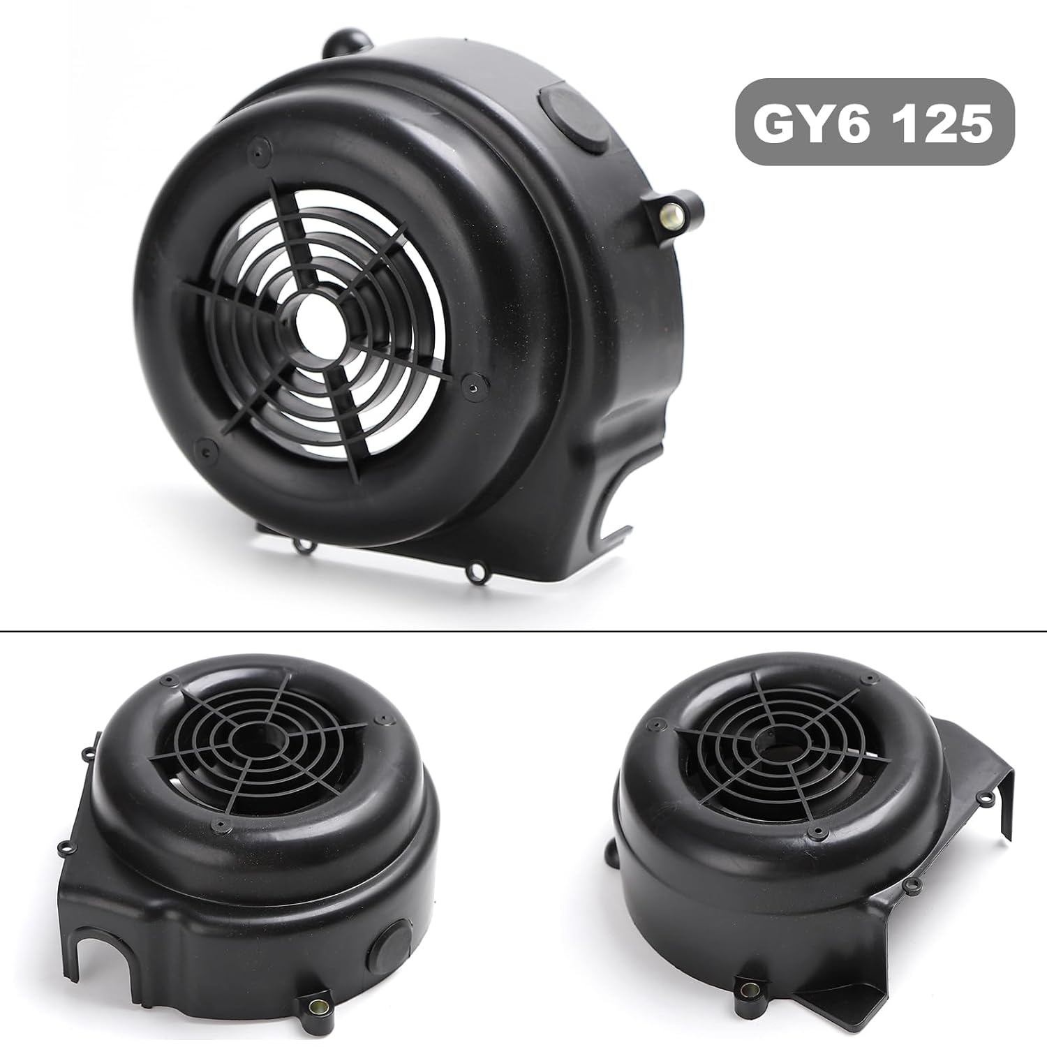 Cubierta del ventilador de refrigeración del director de aire en reemplazo de material PP para scooter ciclomotor chino GY6 125cc 150cc de 4 tiempos ATV Go Kart