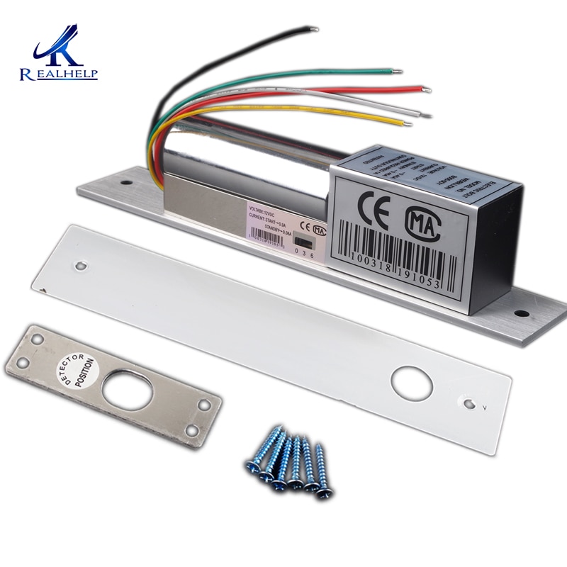 Low Temperature Auto Electric Door Locks with Timer 5 wires Electronic Dropbolt Lock with Door Sensor