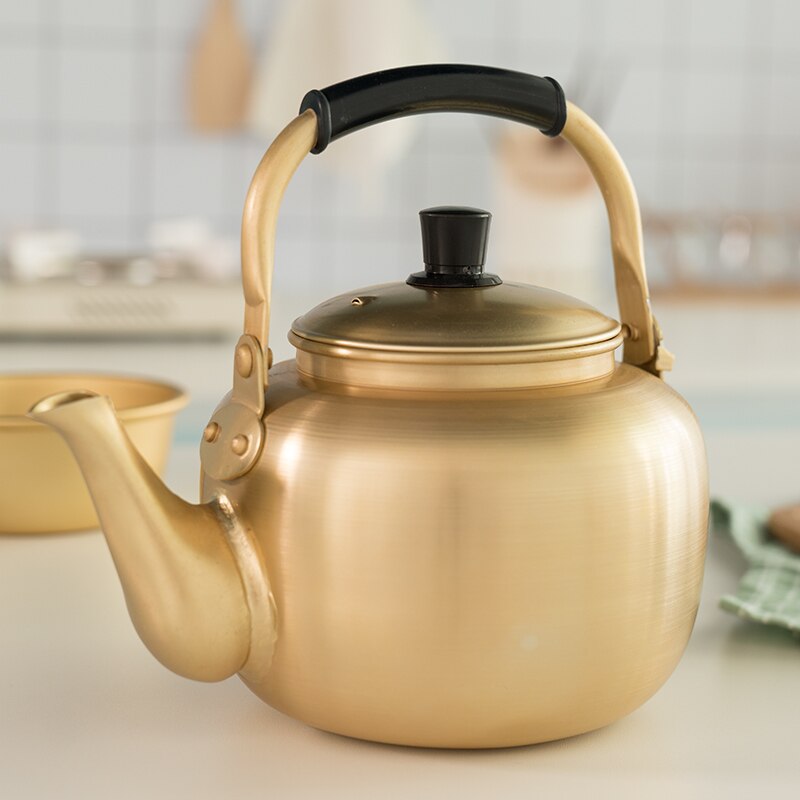 Risvin pot sydkorea traditionel fortykket gul aluminium varm vin madlavning vin speciel flagon vandkedel tekande