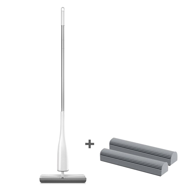 UNTIOR-fregona plana con cabezal de esponja PVA, fregona mágica giratoria de 360 grados para limpieza de suelos de cocina, hogar: 2Pcs head