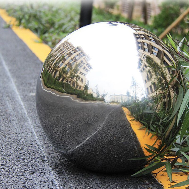 Stainless Steel Mirror Polished Hollow Reflective Garden Sphere for Home Garden Decor Supplies Ornament