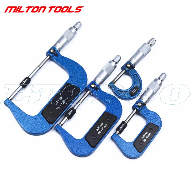Micromètre à spirale externe, outils de mesure, Vernier à calibre de précision de 100mm, 0-25mm/ 25-50mm/ 50-75mm/ 75-125mm/150-0.01mm
