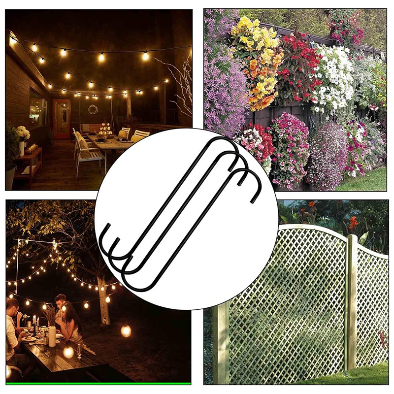 12 Inch 10 Pack Extra Large S Hooks for Hanging Plant Tree Branch,Bird Feeder,Pots and Pans Closet Garden Pergola