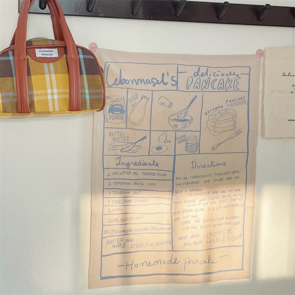 Placemat Korean Style Table Napkin Cloth Vintage Chic Kitchen Desktop Mat French Printing Cotton Wall Tapestry Party Decoration