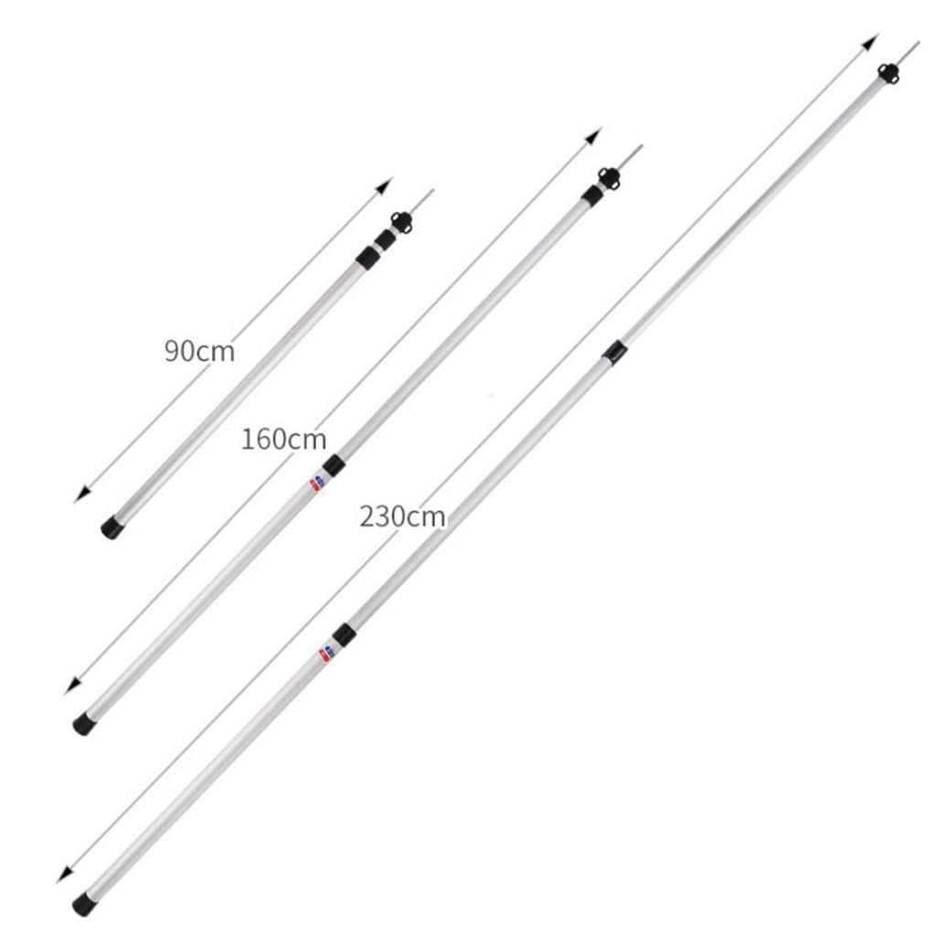 6061 en alliage d'aluminium 3 sections Camping tente auvent Support tige auvent pôle en plein air Camping randonnée tentes accessoires