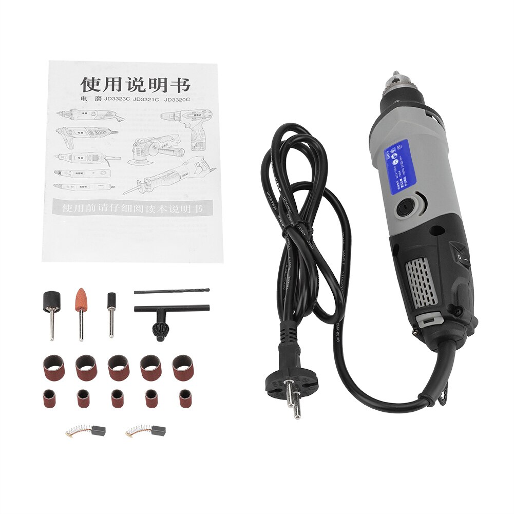 400W Mini perceuse électrique vitesse Variable meuleuse perceuse électrique 6 Positions vitesse Variable outil rotatif prise ue