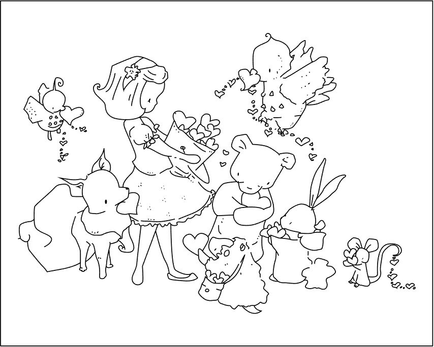 10x8 Bunny series Transparent Clear Silicone Stamp/Seal for DIY scrapbooking/photo album Decorative card making: 1347