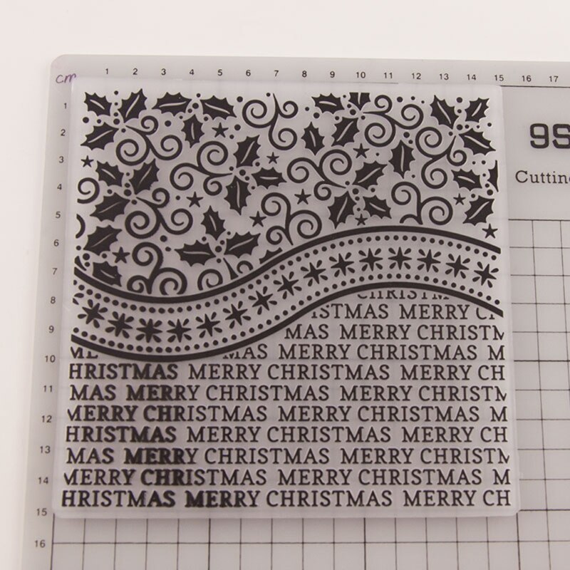 Plastic Embossing Folder Template for DIY Scrapbook Photo Album Card Christmas-S001