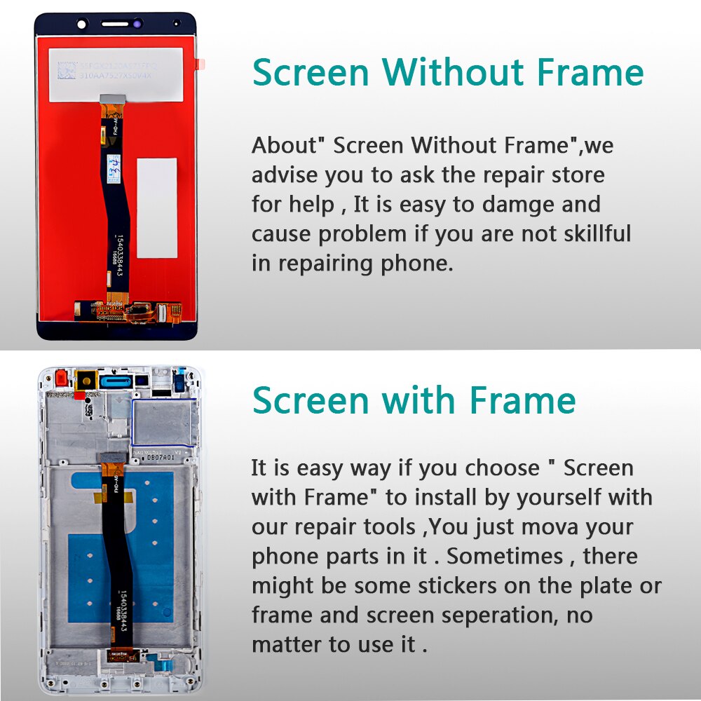Huawei LCD Display For Huawei Honor 6X BLN-L24 BLN-AL10 BLN-L21 BLN-L22 touch screen Digitizer Assembly Frame with Free Tools