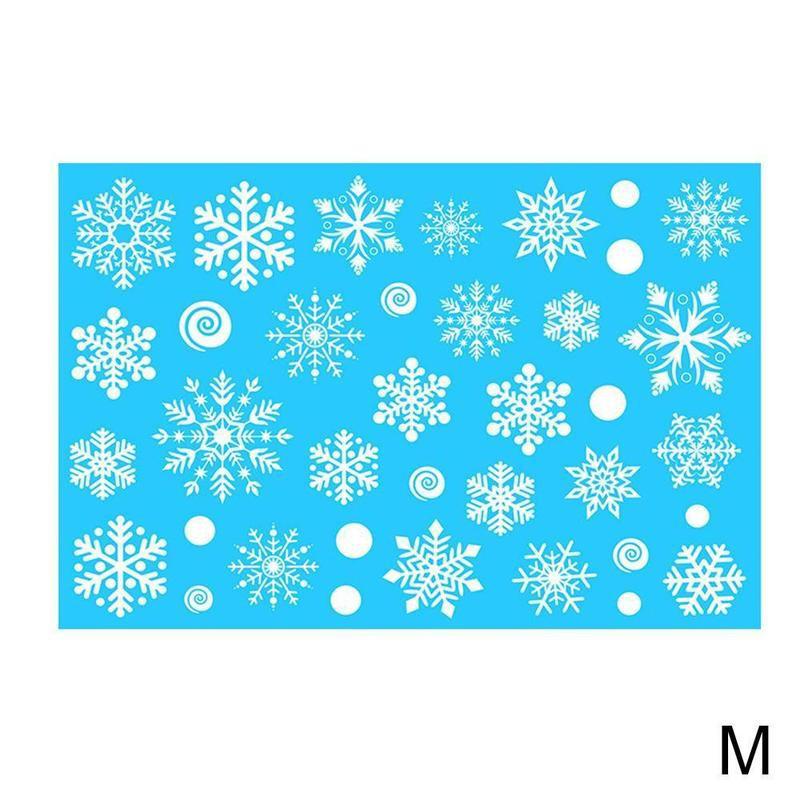 Merry Christmas Window Wall Sticker Santa Claus Deer Glass Window Xmas Static Sticker 2022 Year Decals Home Decoration: M