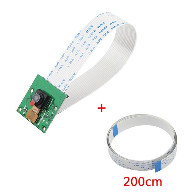 Raspberry Pi 4 Camera Module Raspberry Pi 3 5MP 1080P 720P Video Camera + Ffc Kabel Voor Raspberry pi 4 3 Model B 3B Plus 2B 3B +: 200cm FFC