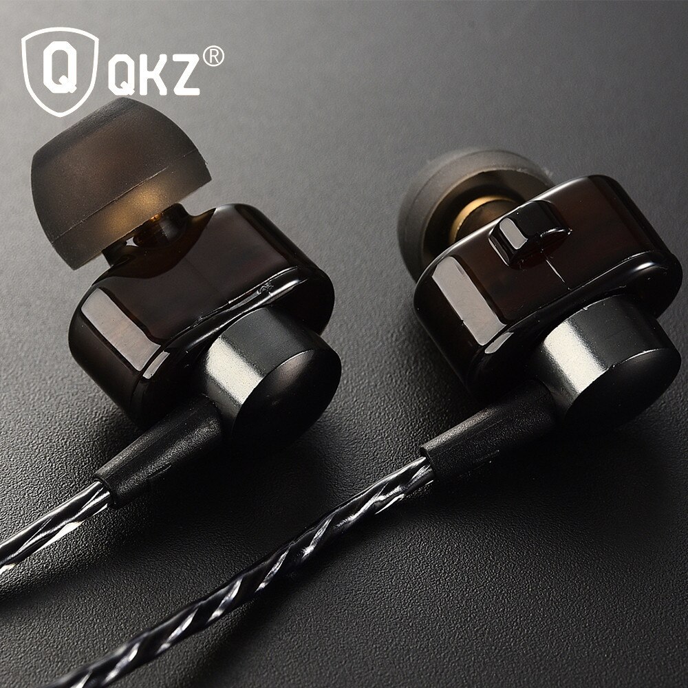 Qkz DM8 Oortelefoon In-Ear Dual Unit Koptelefoon Draad Met Microfoon Hifi Subwoofer Oortelefoon Oordopjes