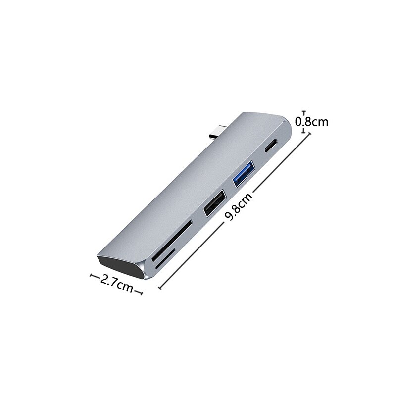 Type-c5 in 1 multifunktionale docking station usbc hub computer konverter inline kartenleser laptop docking stationen