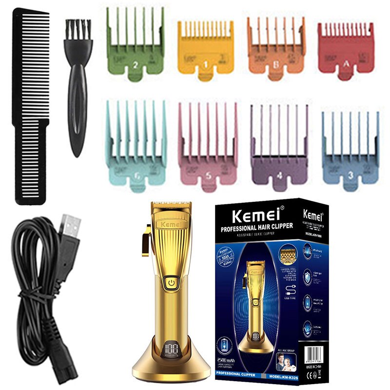 Original Pro li barber shop hair clipper rechargeable hair trimmer for men electric beard trimmer hair cutter machine kit: K32S original box