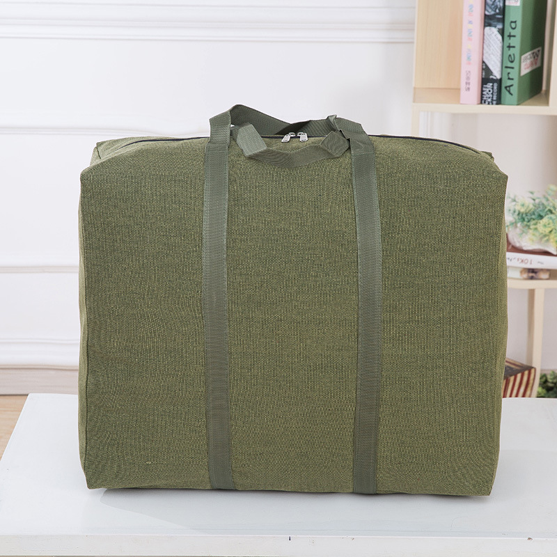 Foldable Canvas Storage Bag Clothes Blanket Quilt Wardrobe Closet Dust Proof Under Bed Pouch Wardrobe Closet Organizer Accessory