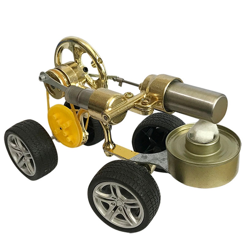 Stirling motor bilsæt bil walkable damp fysik videnskab ekstern forbrænding lille generator eksperimentelt legetøjsmodel
