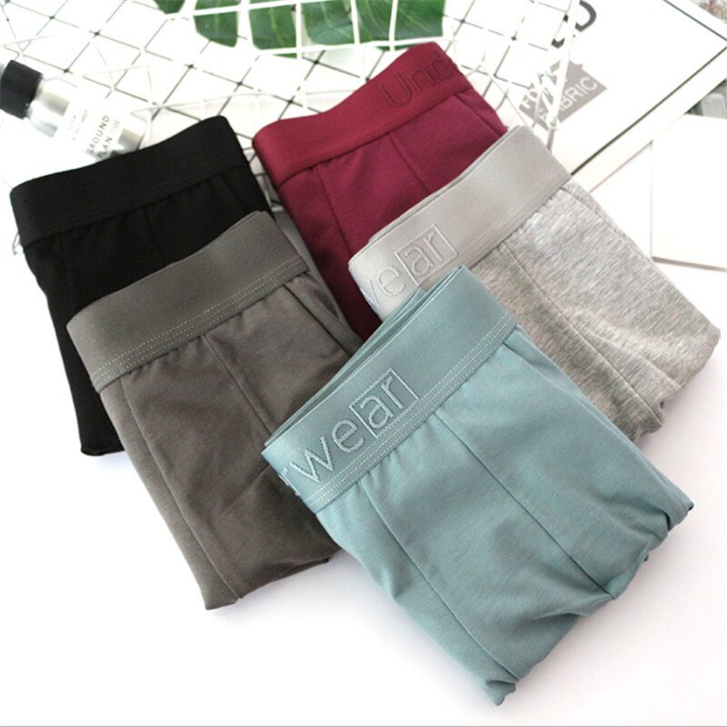 5pcs High Density Mens Cotton and Modal Underpants Durable and Washable Underwear Factory