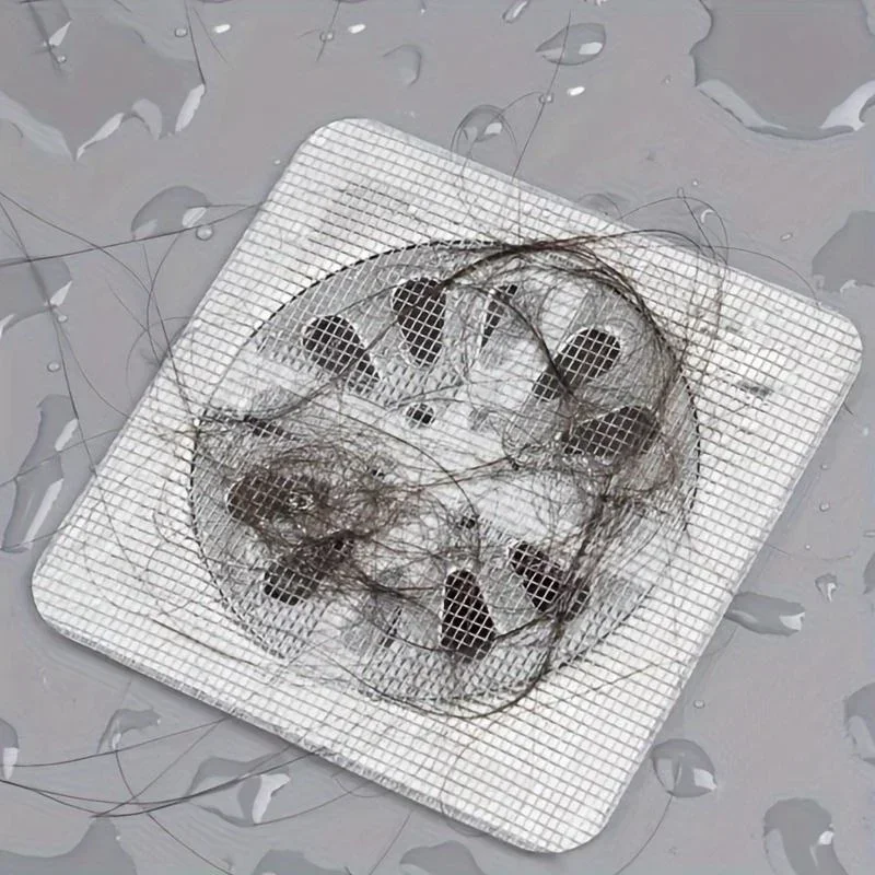 10 Stuks Wegwerp Douche Afvoer Haar Catcher Mesh Douche Afvoer Covers Vloer Gootsteenzeefje Filter Haar Stopper Voor Badkamer keuken