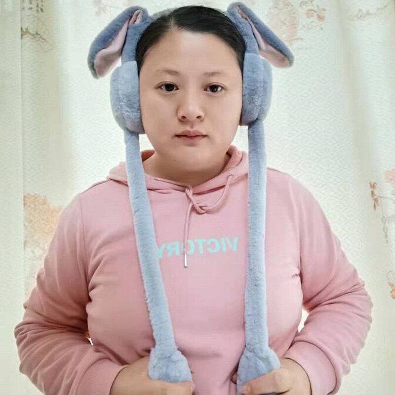 Xeongkvi internet beroemdheid konijnenoren bewegen mooie vrouwen oorkappen winter warm imitatie konijnenhaar volwassen meisje oorkap