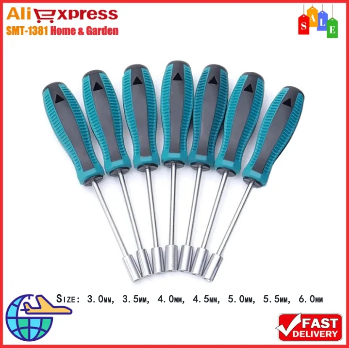3/3.5/4/4.5/5/5.5/6mm Socket Schroevendraaier Stalen Dopsleutel inbussleutel Moer Driver Zeshoekige Schroevendraaier Reparatie Tools