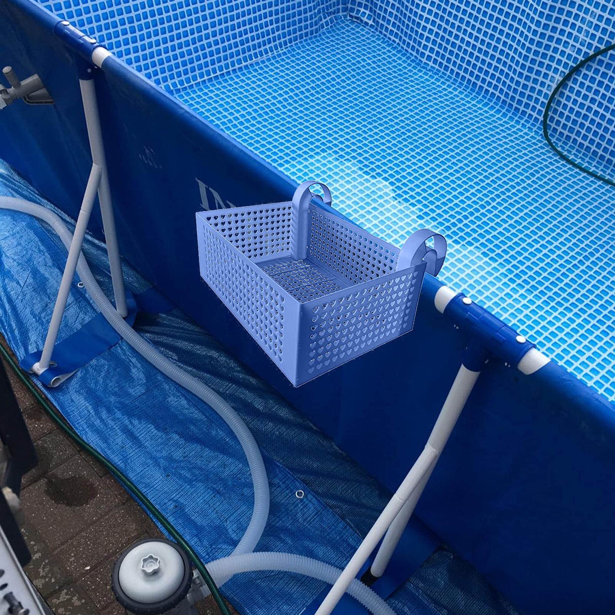 Pool Storage Basket Newest Hanging Portable Frame Large Capacity Removable Mesh Organizer