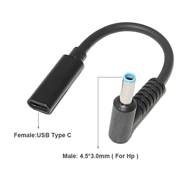 Ładowarka USB 3.1 typu C do laptopa Zasilacz USB typu C żeński na 4,0*1,35 5,5*2,5 4,5*3,0 4,0*1,7 mm wtyczka Dc Jack: zgniły zielony