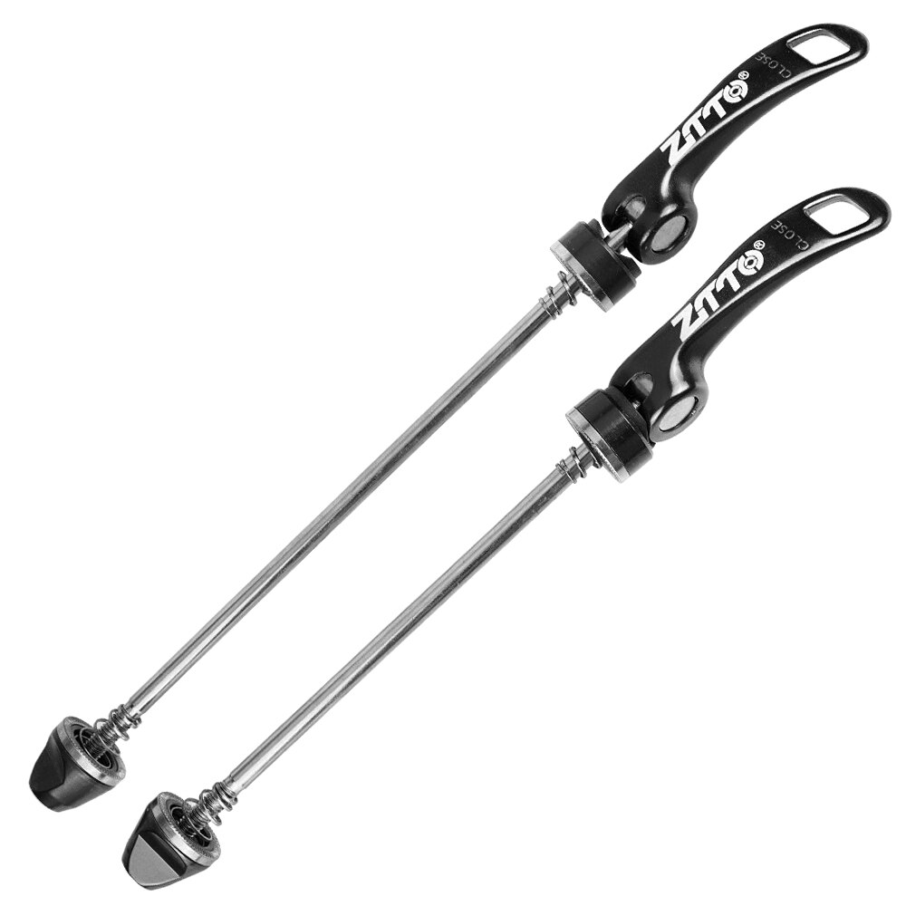 Pinchos de cubo de la rueda de la bicicleta, pinchos de liberación rápida QR delanteros y traseros para bicicleta de montaña o carretera, eje de palanca de 145/185mm, 48 g/par pincho de eje Ti: Black