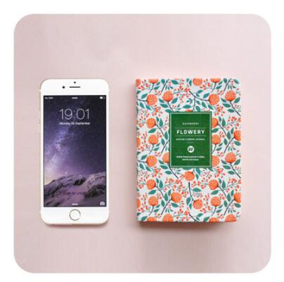 Schedule Weekly Planner Notebook Cute Little floral Flowers Notepad Hand book: A6 orange