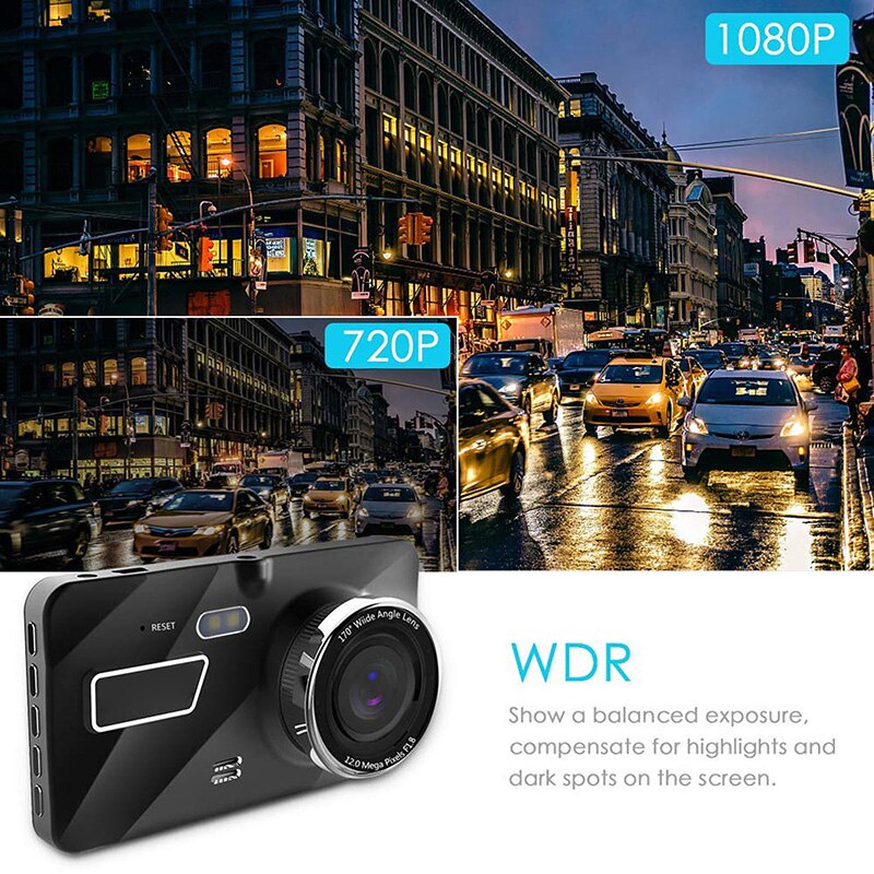 4inch Vehicle Car Dashboard DVR FHD 1080P G-Sensor Camera Video Recorder B99