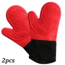 Non-slip Silicone Oven Mitt Heat Resistant Waterproof Long Cotton Kitchen Baking Waterproof Long Cotton Kitchen Baking Gadgets