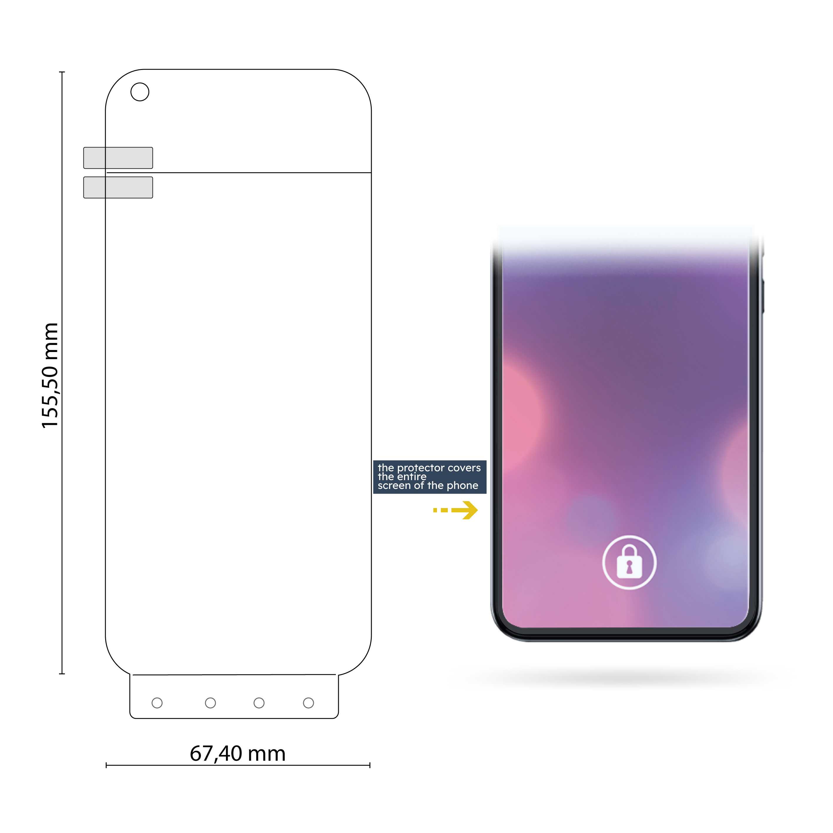 Hydrogel Screenprotector Voor Oppo A94 5G/A74 4G Beschermt Full Screen Film Anti-Kras Beschermende Film Anti-Vingerafdruk