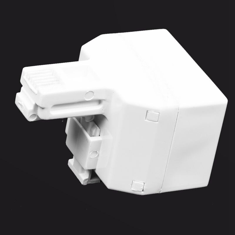 2-Way 6P4C RJ11 Modular Phone Telephone Wall Adapter and Splitter for Landline Telephone