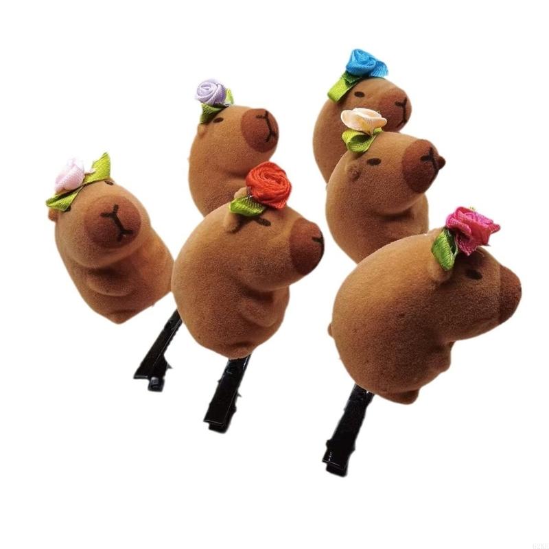 62KE Plush Hairpins Fashionable Animal Hair Clip Hair Accessories for Girls