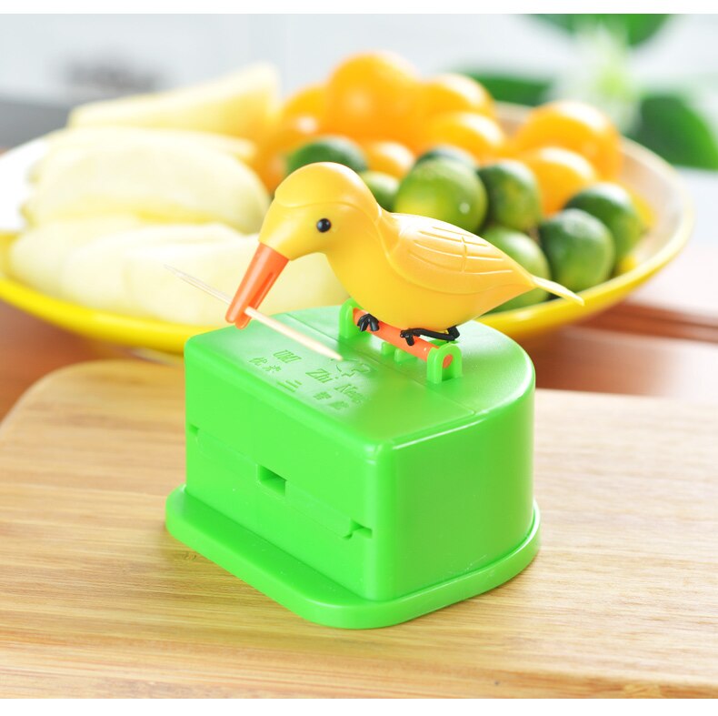 Birdie dispensador de mondadientes automático Pop-up prensa tipo hogar mondadientes lindo Animal palillo de dientes caja: B