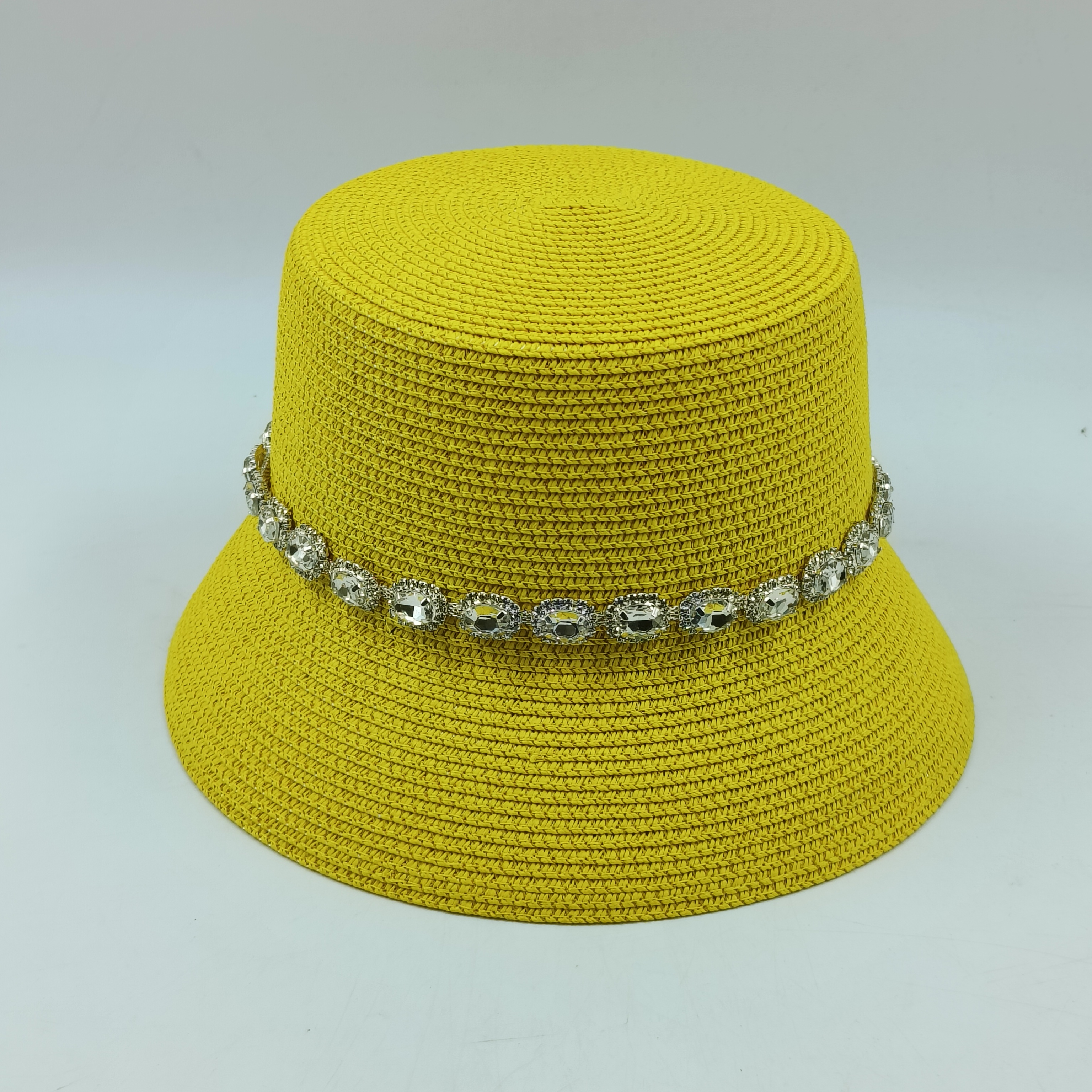 Dame Solhatt Strå - Blomstermønster - Casual - Solbeskyttelse - Liten Brem - Sommer Strand: Lilla