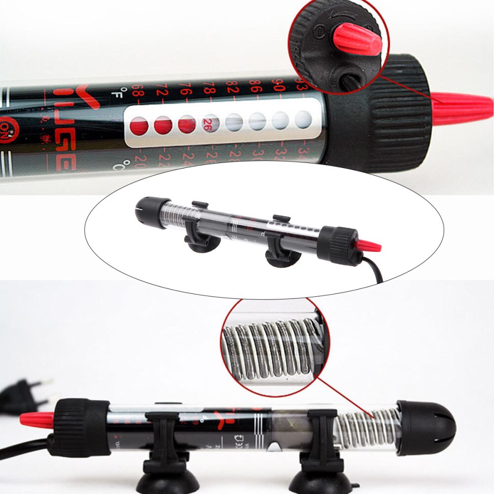 Submersible Aquarium Heater 50W with and Suction Cup (US Plug)