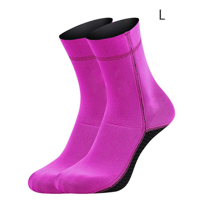 1 par meias de surf engrossar respirável anti-coral manter botas de mergulho quente para esportes aquáticos health99: roseRed  L
