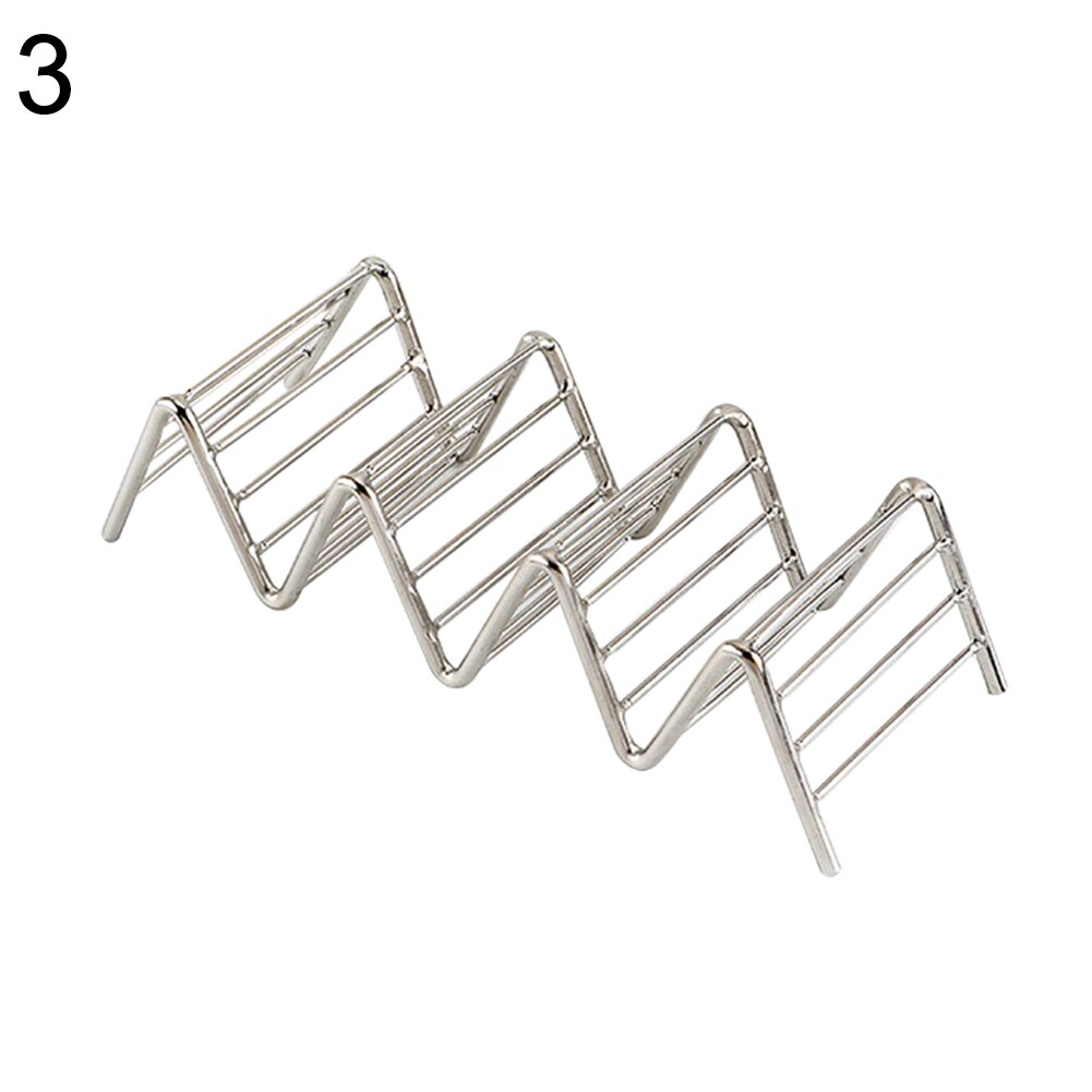 Acier inoxydable Taco support plaque frite alimentaire refroidissement Drain plateau support crêpes étagère de rangement Pizza tarte présentoir cuisine outil: 3