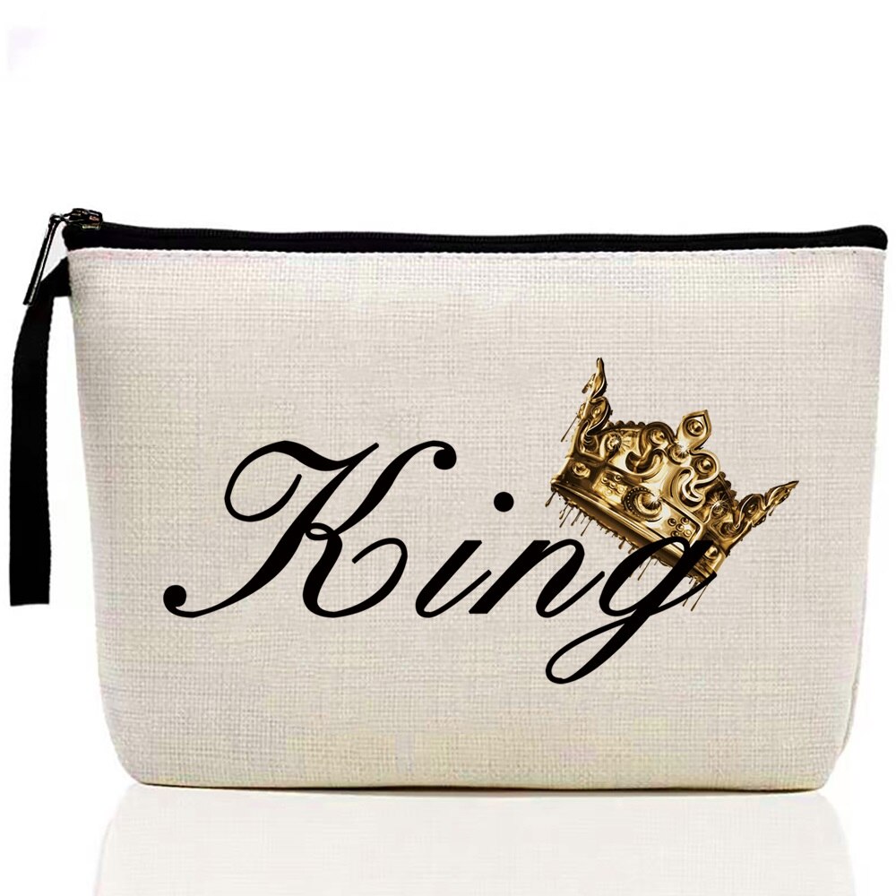 Meisje Make-Up Tas Queen Patroon Klassieke Organizer Bag Zakjes Voor Reistassen Pouch Vrouwen Opslag Cosmetische Tas: King 2