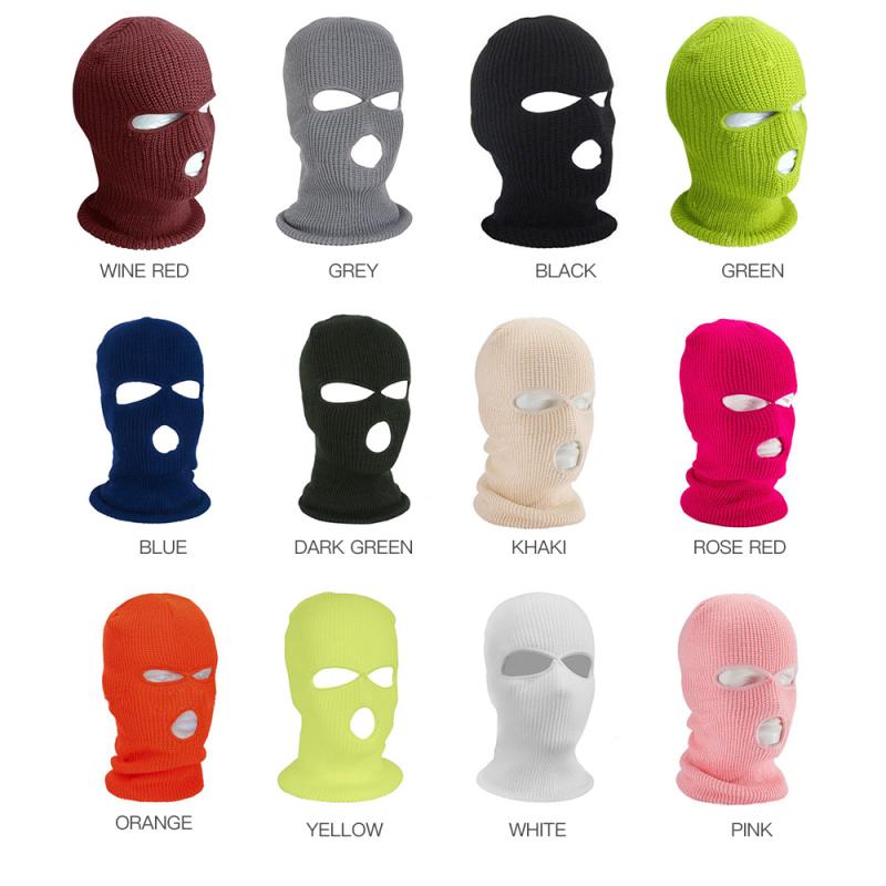 Unisex Face Mask Ski Mask Winter Cap Wool Blends Soft Warm Knitted Cap Multicolor Outdoor Cycling Caps