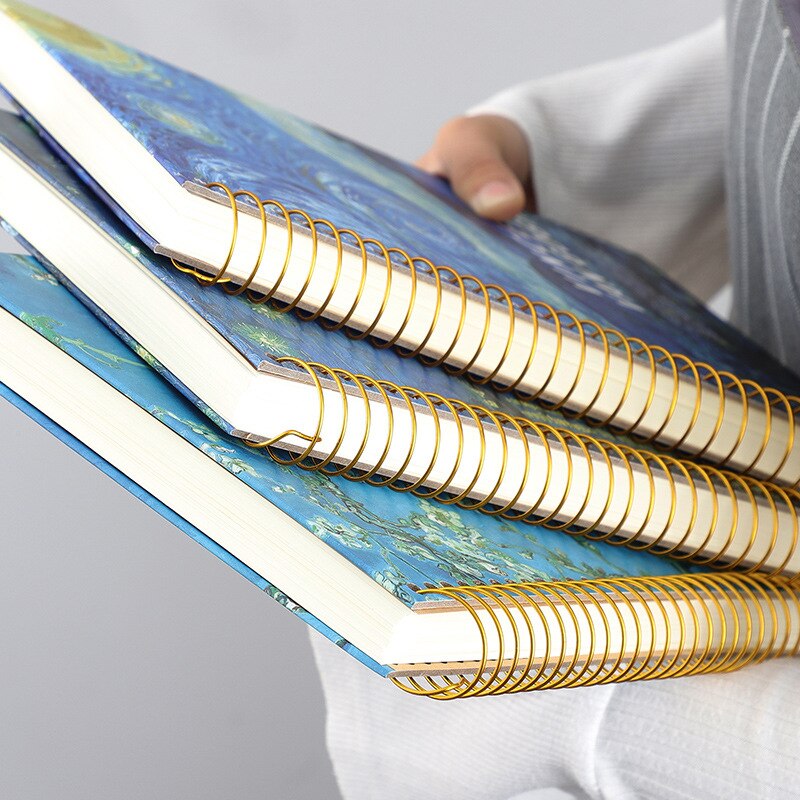 B5 Spiral Notebook Paper Planner School Diary Note Book Calender Travelers Study Retro Large Painting Notebook Literary