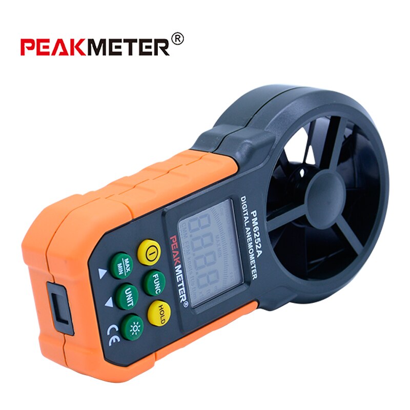 PEAKMETER PM6252A/B USB Digital Anemometer Temperature Humidity Wind Speed Air Volume Measuring Meter With LCD Backlight