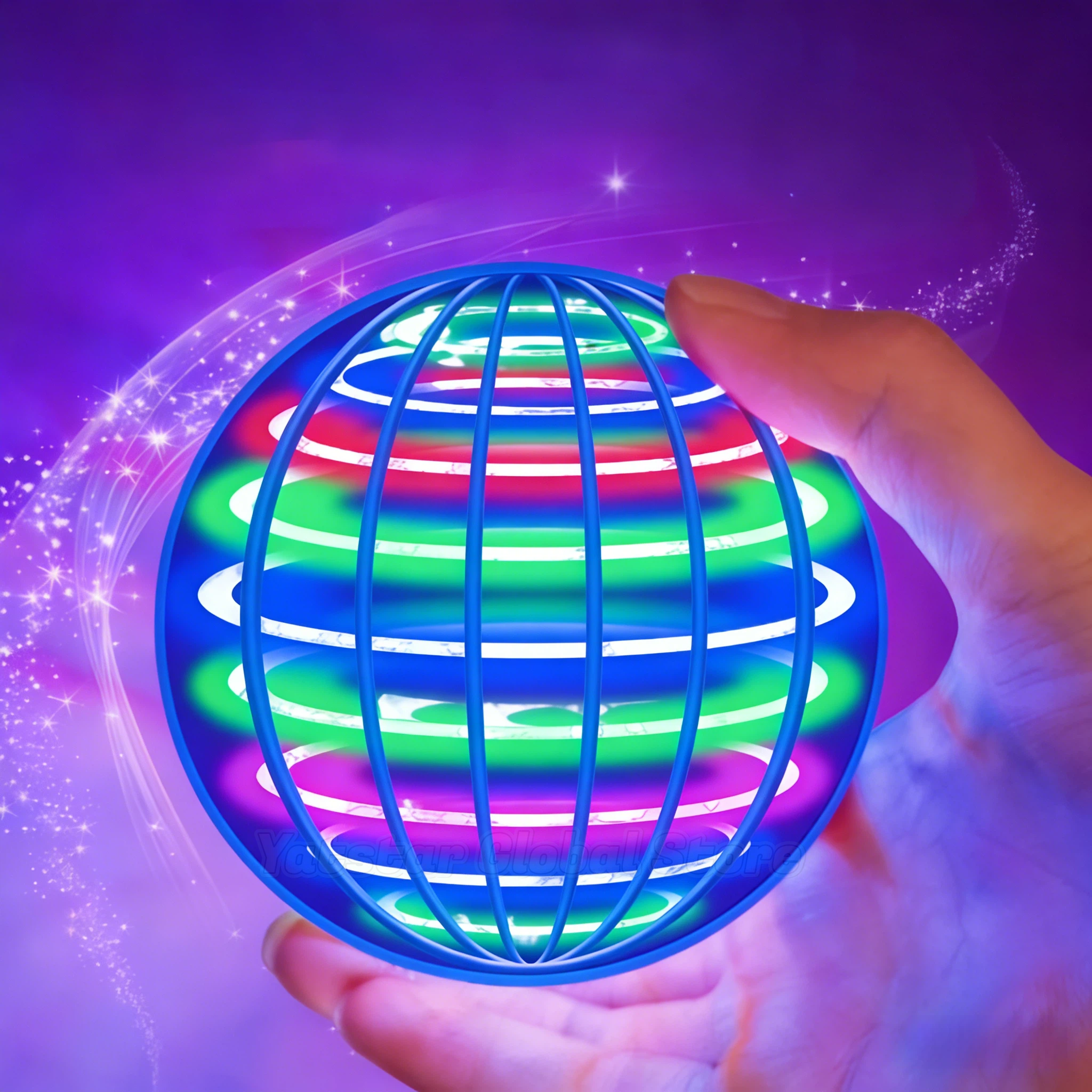 Magischer LED-Licht-Flugball-Spinner mit Handsteuerung 360° ° Rotierende Mini-UFO-Drohne Kinder-Partyspiel -Spielzeug