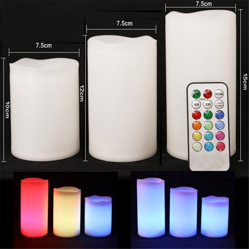 Lot De 6 Bougies électroniques Sans Flamme Avec Télécommande - Effet Vacillant - LED Blanches - Neuf
